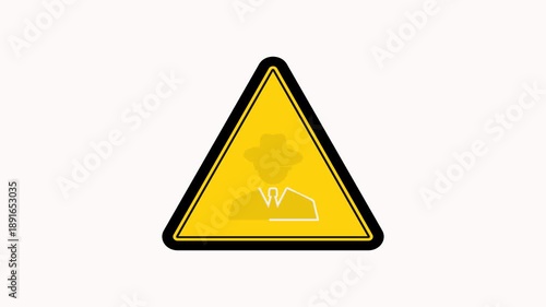 Spammer warning sign animation