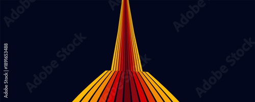 Abstract background of rainbow groovy Wavy Line design in 1970s Hippie Retro style. Vector pattern ready to use for cloth, textile, wrap and other.vector Eps10.