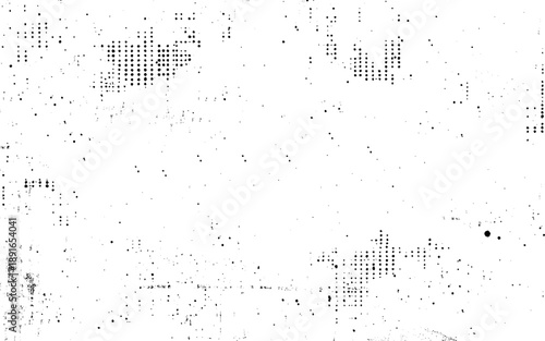 Black and white Grunge halftone vector. Distress overlay texture. Abstract surface dust and rough background concept