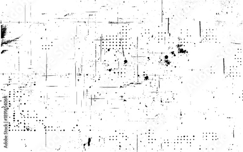 Black and white Grunge halftone vector. Distress overlay texture. Abstract surface dust and rough background concept