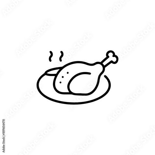 Vector illustration of a 3d snail icon beside a glass bowl of food and a coffee cup button design symbol