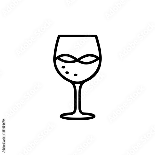 A single elegant crystal wineglass and a transparent vector goblet of champagne stand isolated on white, showcasing clear liquid reflections and clean beverage elegance for a restaurant celebration