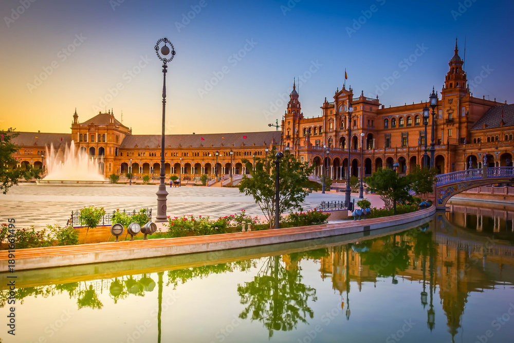 Fototapeta premium Square of Spain, Seville, Spain