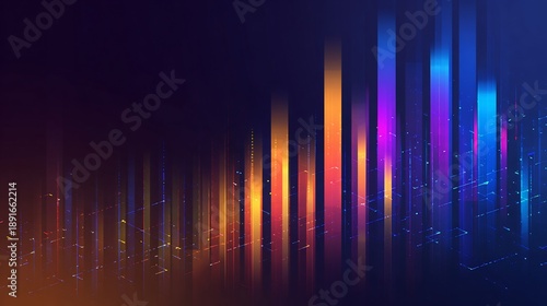 Abstract business finance gradient analytics rising upward modern fintech visualization
