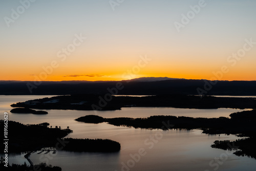 Twilight View Over Tyrifjorden from Kongens Utsikt, Norway