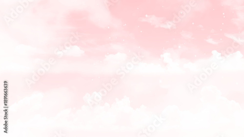 Sky cloud pink love sweet love color tone for wedding card background. Vector design.