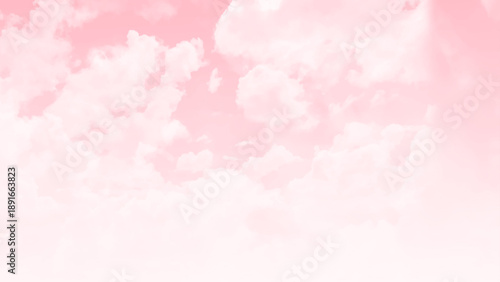 Pink sky and clear cloud in summertime beautiful background. Vector design.