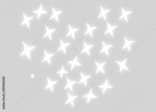 White stars forming a heart, Valentine’s illusion vector, romantic background elements, dreamy celestial love theme.