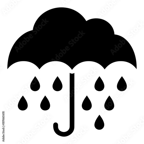 3D cartoon vector illustration of a cloud with rain featuring a heart shape symbol for a romantic weather forecast icon design