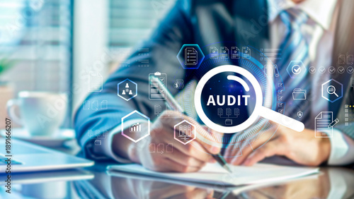 Audit concept. Business Audit check and evaluate financial statement, Financial auditing concept, Audit and Fraud Investigation