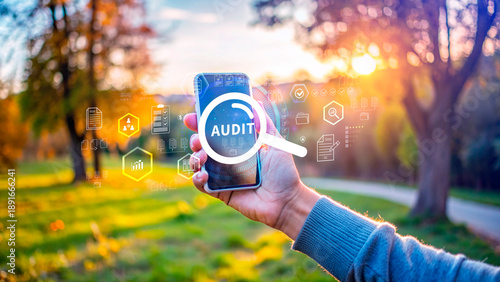 Audit concept. Business Audit check and evaluate financial statement, Financial auditing concept, Audit and Fraud Investigation