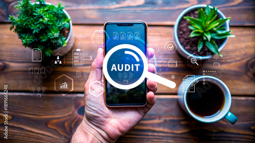 Audit concept. Business Audit check and evaluate financial statement, Financial auditing concept, Audit and Fraud Investigation