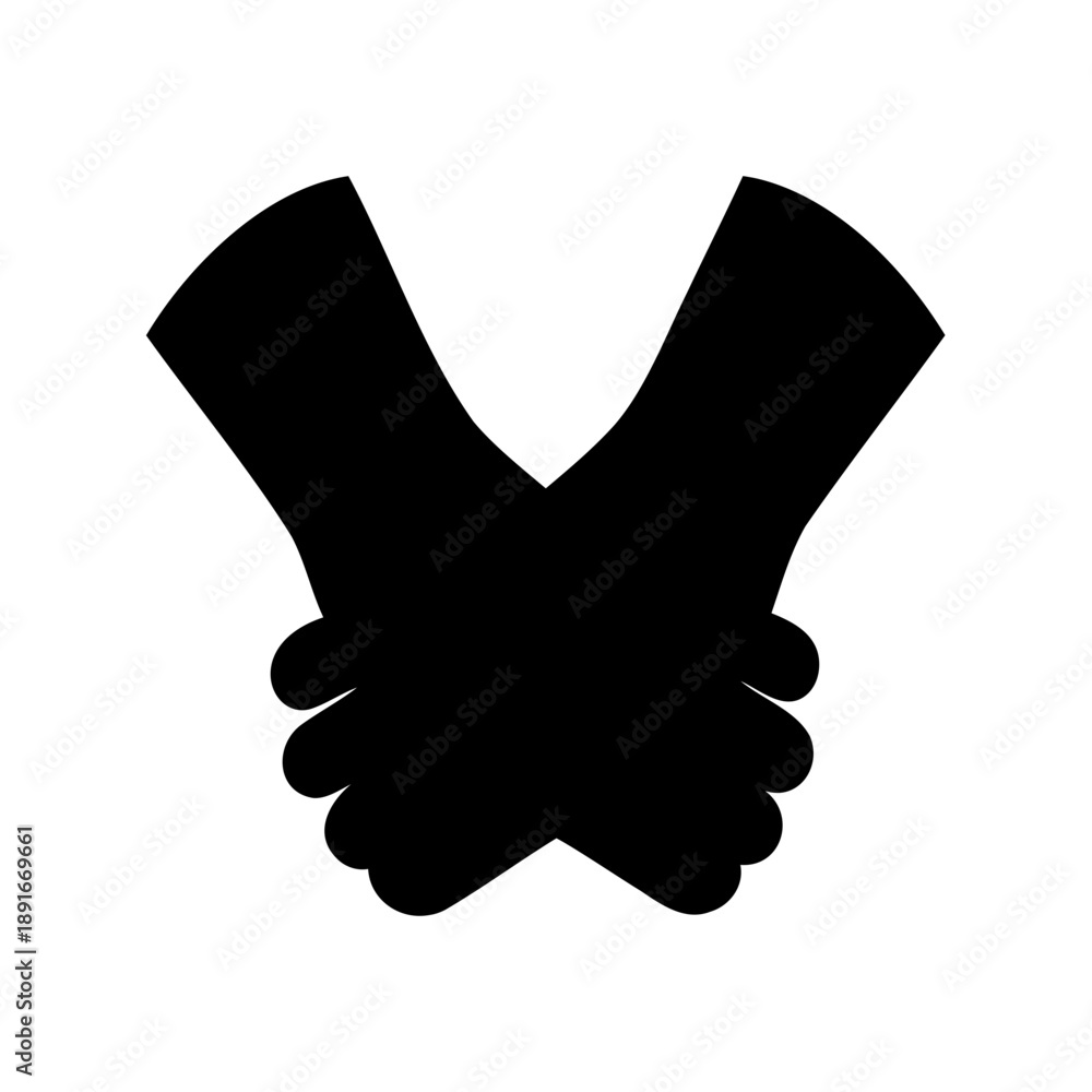 Obraz premium Hands in prayer pose Vector, illustration
