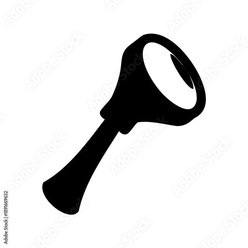 Close-up view of a magnifying glass Vector, illustration