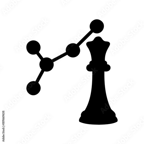 Chess piece and molecular structure Vector, illustration