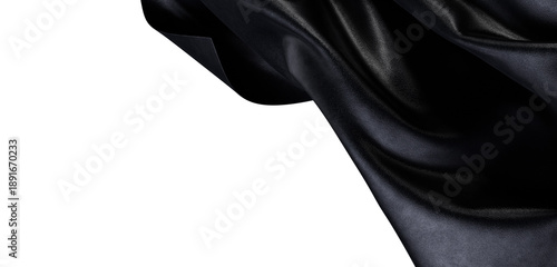 Canvas Print A dark, elegant fabric cascades against a white backdrop