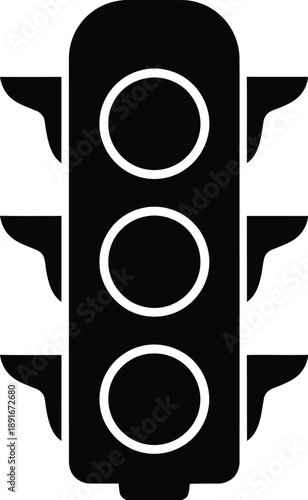 Traffic light control for flow of vehicles and pedestrians at intersections using red, yellow, and green lights to indicate stop, caution, and go. 