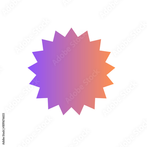 Circular burst graphic displaying a blend of purple, magenta, and soft orange hues, suitable for contemporary advertisement design overlays.
