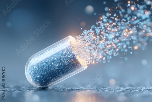 Wellness concept illustrating influence of gut bacteria.