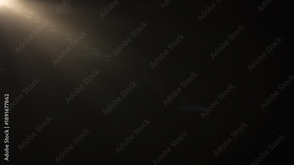 Fototapeta premium Ethereal sunlight beam in dark environment with mysterious atmosphere