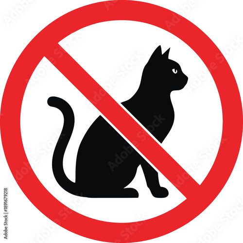 No cats allowed sign