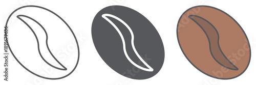 Coffee bean line icon, coffee and plant, seed sign, vector graphics, a linear pattern on a white background.