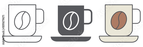Coffee mug line icon, food and drink, cup sign, vector graphics, a linear pattern on a white background.