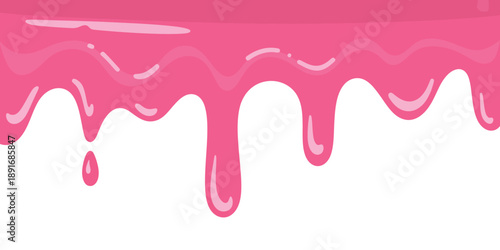 pink dessert background with ice cream melting effect, glossy flowing liquid, smooth edges, realistic shadows, perfect for sweet summer banners and food design.