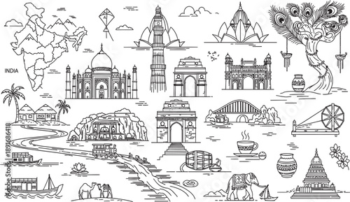 Indian landmarks and culture