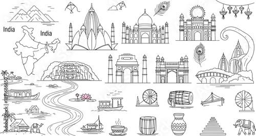 Indian landmarks and culture