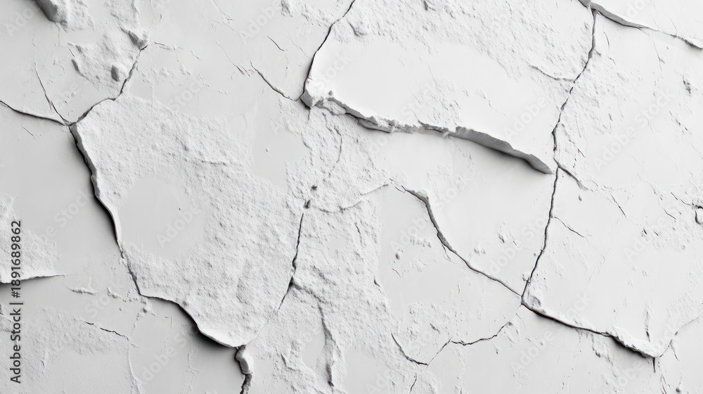 Obraz premium Cracked white surface texture (1)