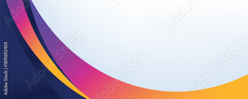 Abstract layered curve design with gradient background for modern presentation and digital branding