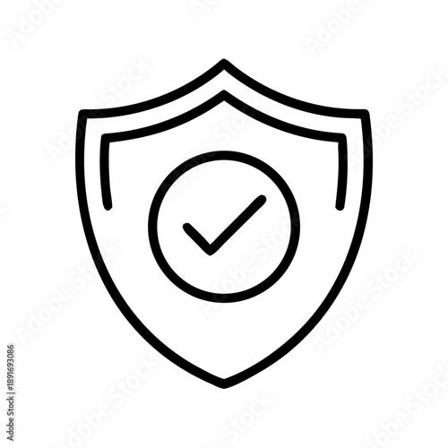 Shopping cart icon in minimalist line design for e-commerce  