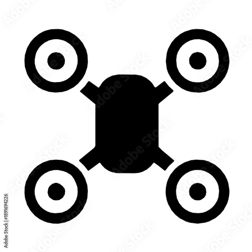 Quadcopter Drone UAV Technology Autonomous Drones Style B icon vector
