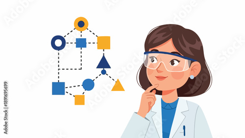 Expert professional developing and optimizing a complex system blueprint for innovation and strategic R&D management