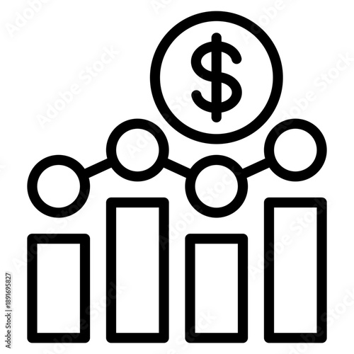 Stock Market  Icon Element For Design