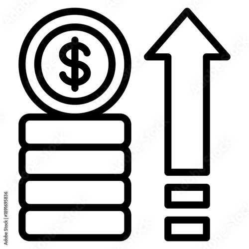 Profit  Icon Element For Design