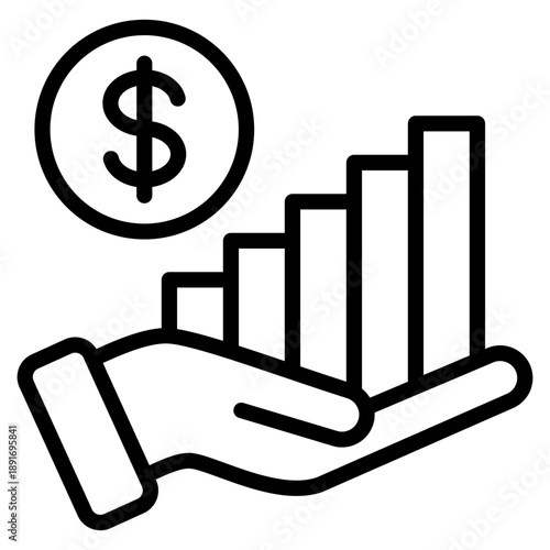 Earnings  Icon Element For Design