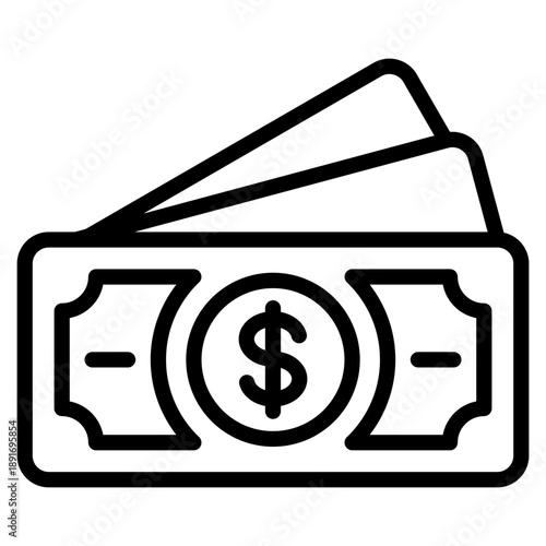 Cash  Icon Element For Design