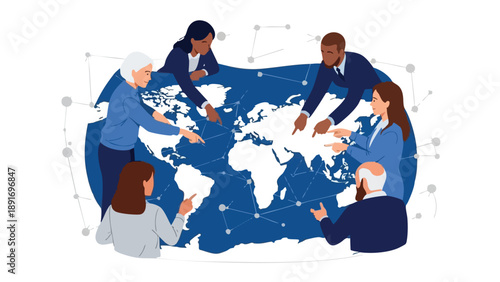 Diverse Executive Team Strategizing Global Business Expansion and Digital Market Reach