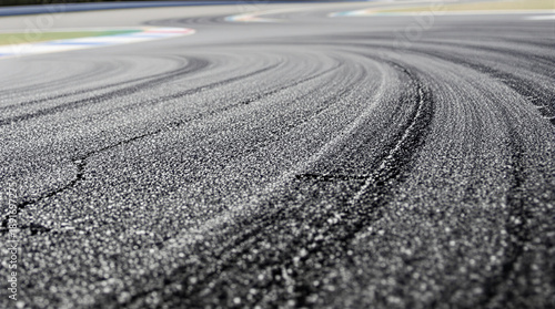 Wallpaper Mural Racing track dynamic asphalt surface motion blur with tire marks Torontodigital.ca
