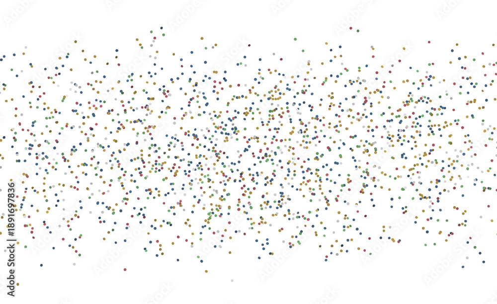 Fototapeta premium Abstract image of scattered dots in various colors against a white backdrop. Ideal for background o
