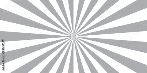 Retro vintage grunge black and white radial burst sunburst ray pattern. Sunburst vector copyspace background. Vintage sunrays illustration swirl line. Abstract circuses, stripe background design.