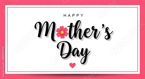 Happy mother's day greeting card with floral design