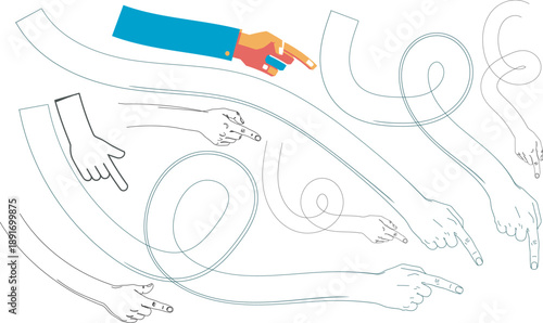 A colorful object amidst a silhouette of machinery or industrial equipment with silhouette