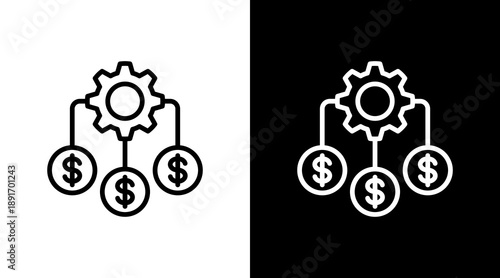 Passive Income  White Icon Set Design