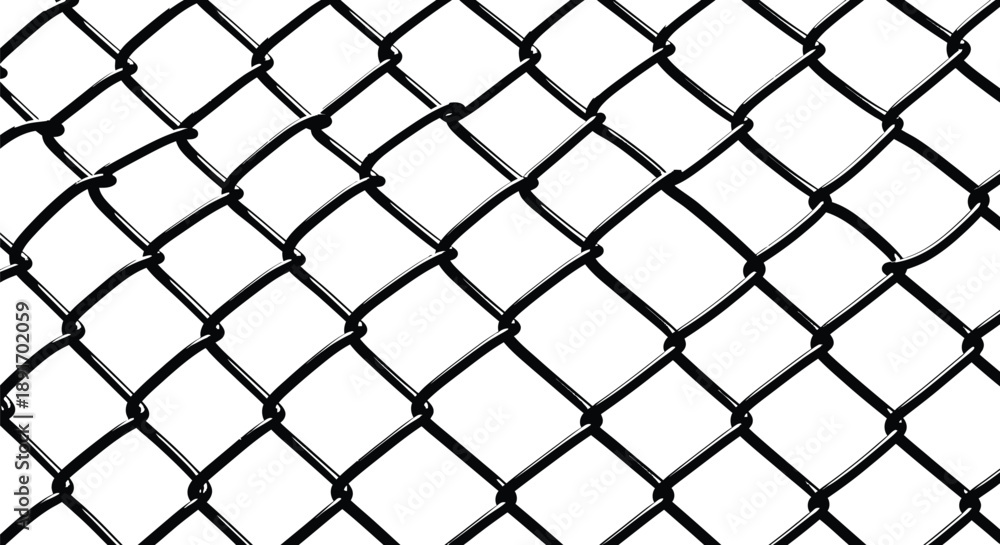 Naklejka premium Black chain link fence abstract geometric pattern background