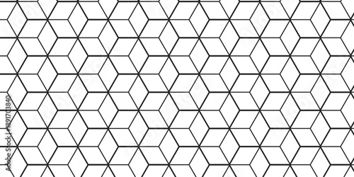 White hexagon cubic modeling cubes Illustration decoration seamless white material pattern square design.