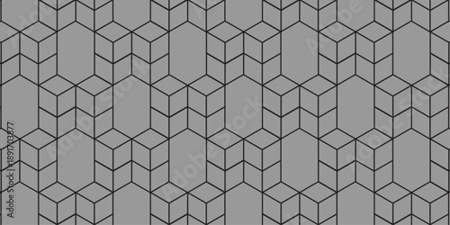 White hexagon cubic modeling cubes Illustration decoration seamless white material pattern square design.