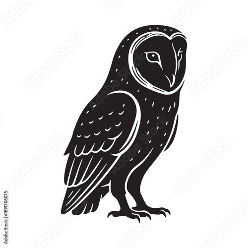 barn owl, owl silhouette, heart face, nocturnal bird, black owl, owl icon, vector owl, owl graphic, owl shape, owl outline, owl contour, owl sketch, owl design, owl motif, owl print, owl decor,
